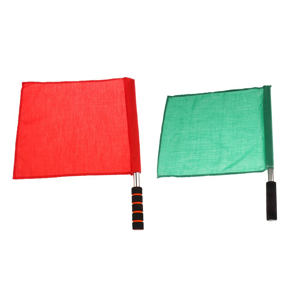 2 Pieces Sports Football Soccer Training Hockey Rugby Linesman Referee Flags