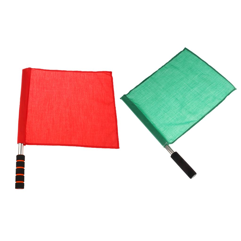 2 Pieces Sports Football Soccer Training Hockey Rugby Linesman Referee Flags