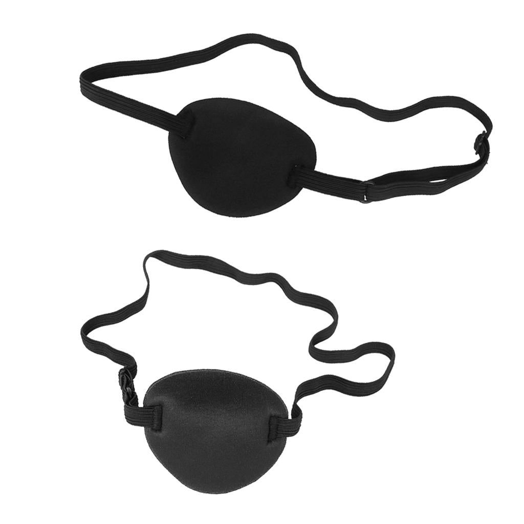 2 Pieces Lazy Eye Amblyopia Training Pirate Eyepatch Eye Mask Cover Eyeshade