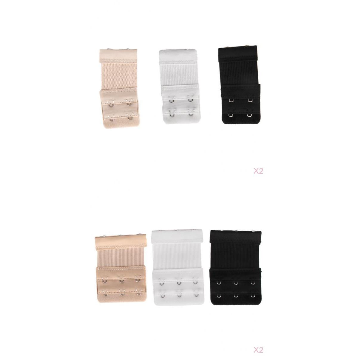 12 Pieces Elastic Bra Extender Comfort Strap Extension Mixed Color Hook