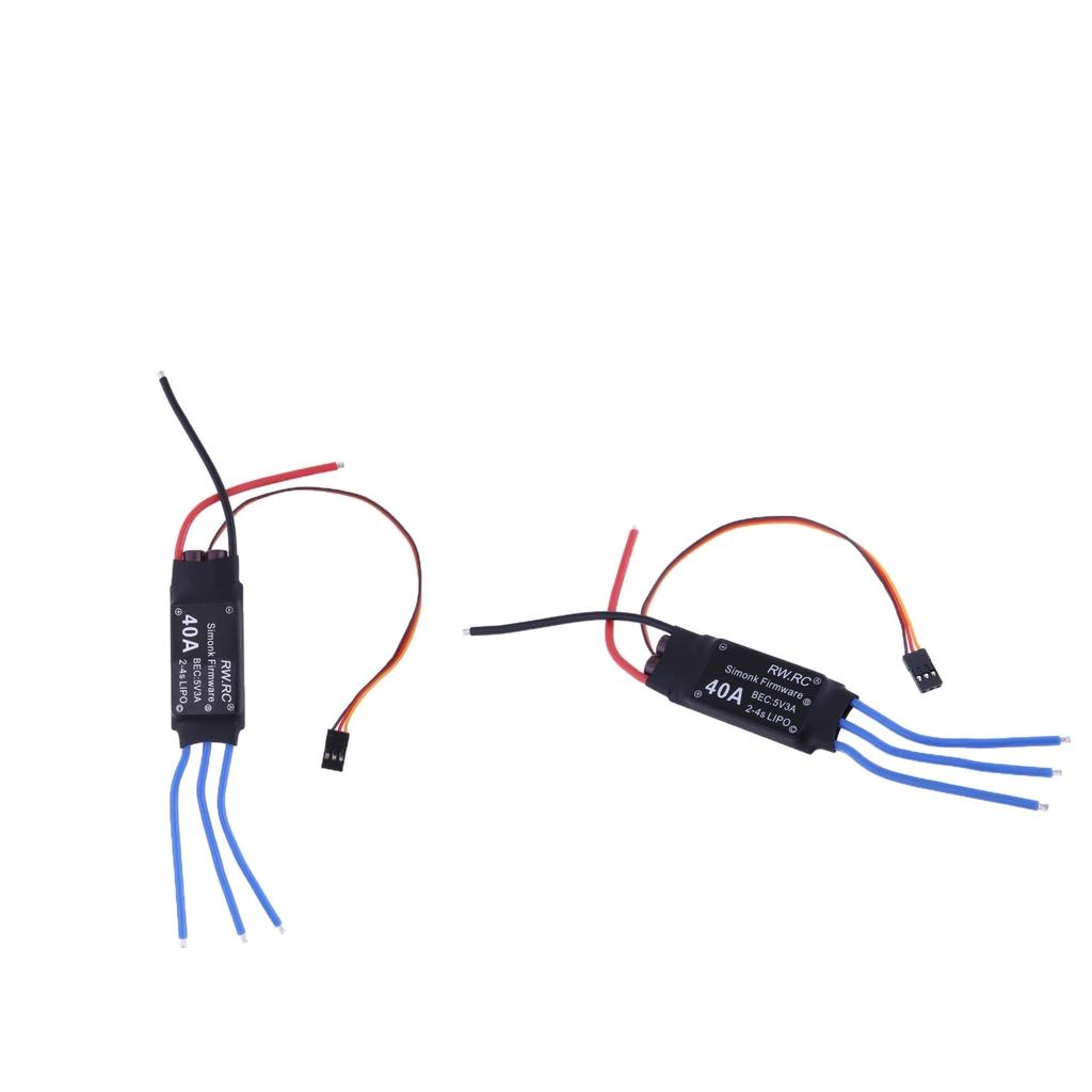 2 Pieces 40A 2-4S RC Brushless ESC Speed Controller for RC FPV Racing Drone