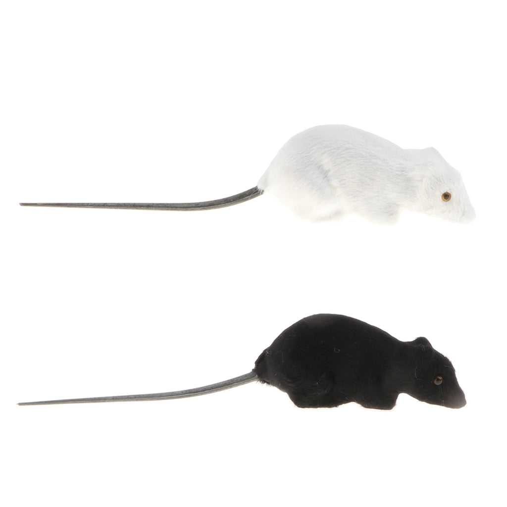 2x Realistic Mouse Statue Emulation Animal Model Kids Educational Toy