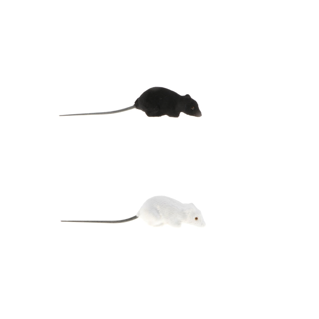 2x Realistic Mouse Statue Emulation Animal Model Kids Educational Toy
