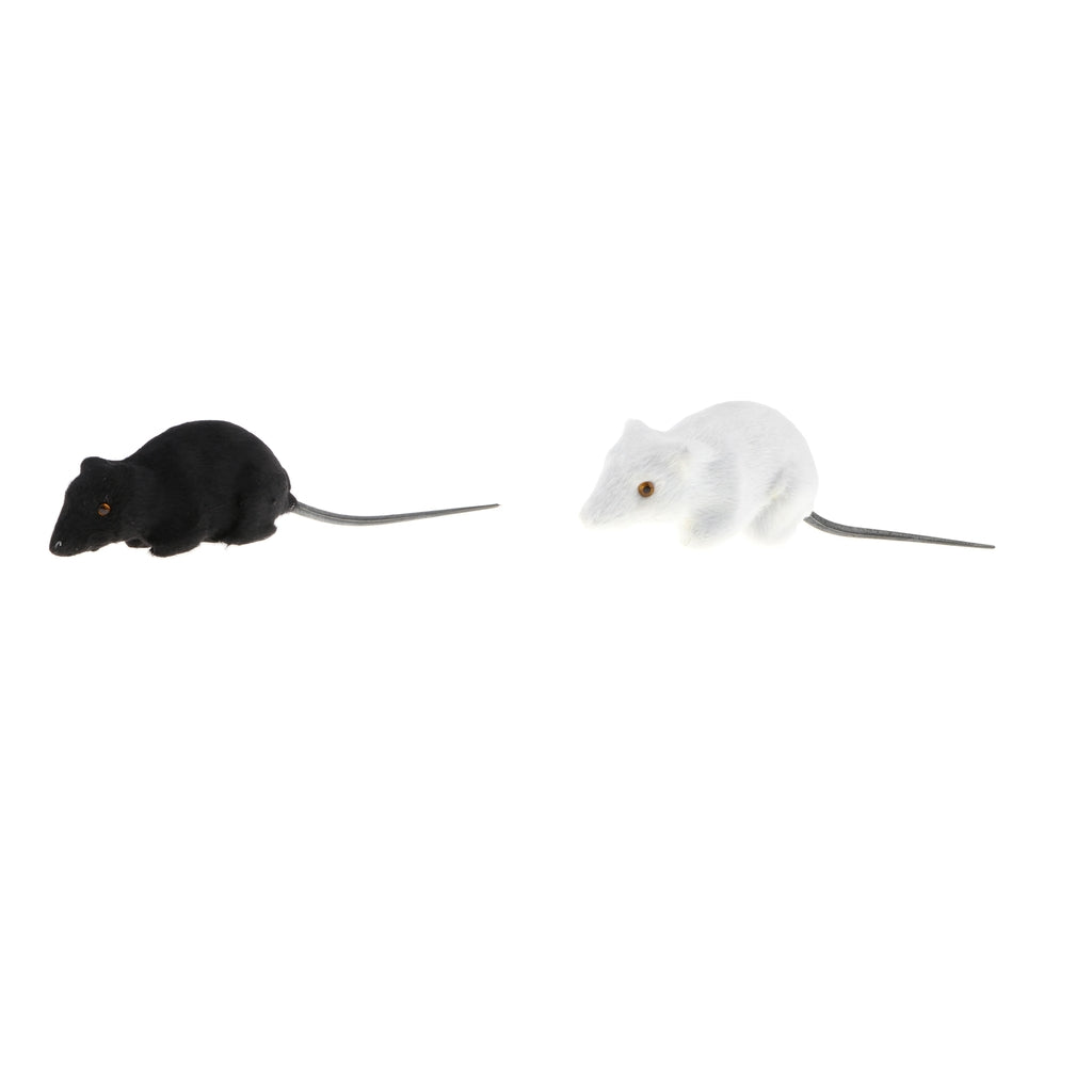 2x Realistic Mouse Statue Emulation Animal Model Kids Educational Toy