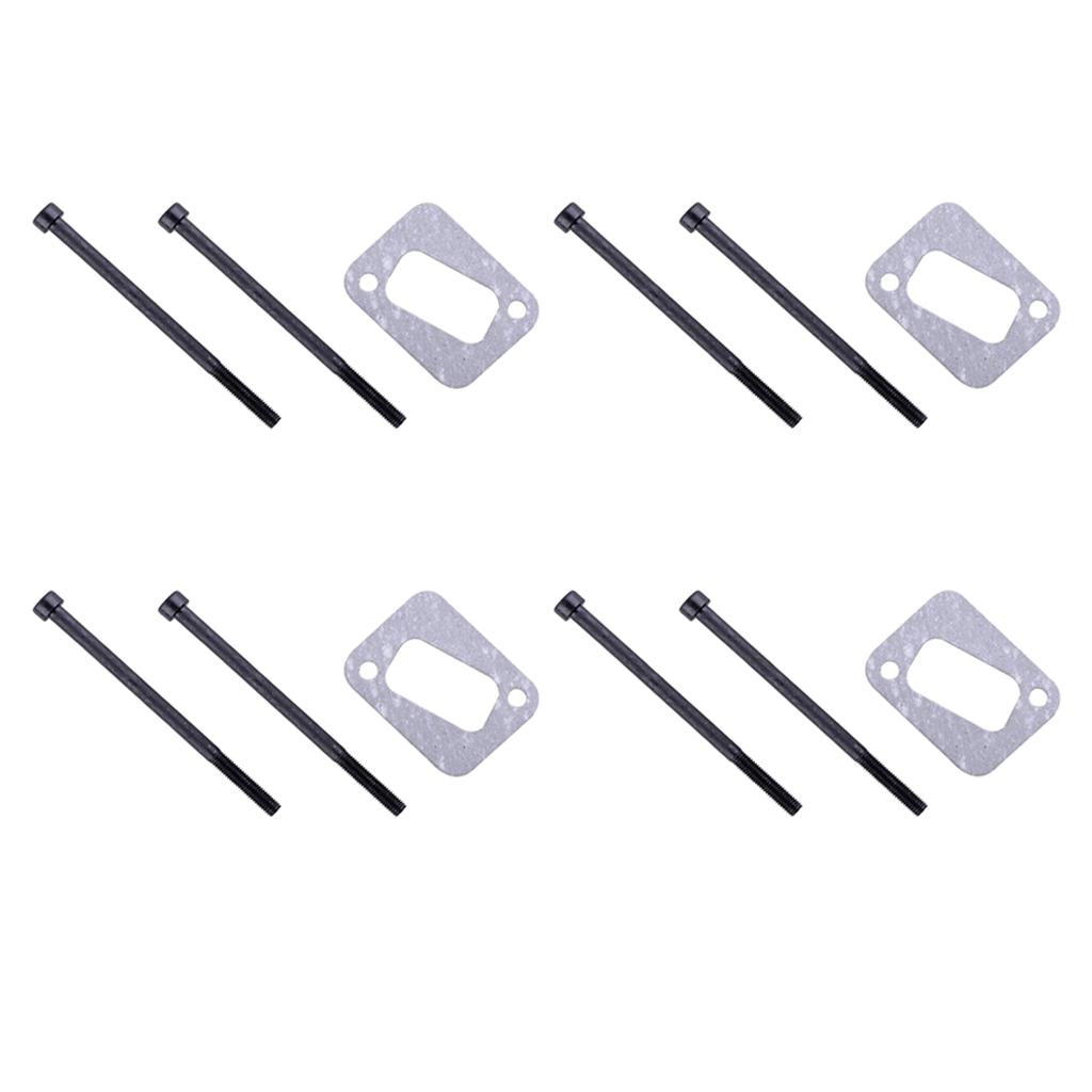 4 Sets Muffler Gasket Bolts for HUSQVARNA 351 350 345 340 353 346XP Chainsaw