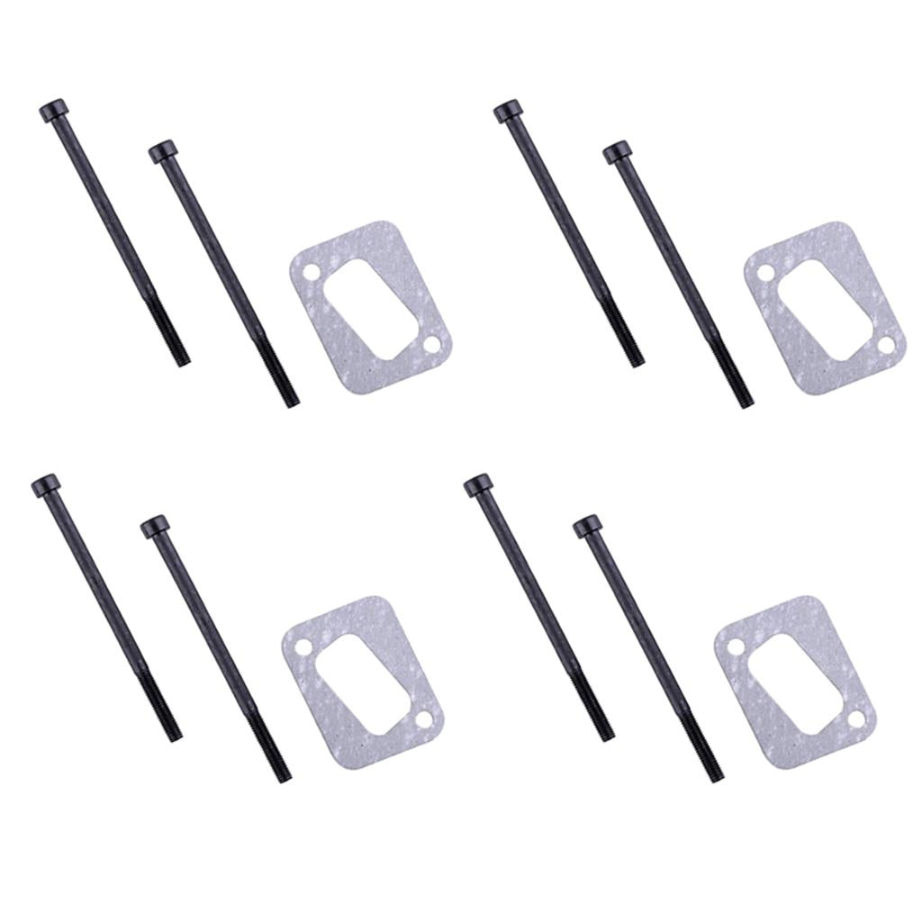 4 Sets Muffler Gasket Bolts for HUSQVARNA 351 350 345 340 353 346XP Chainsaw