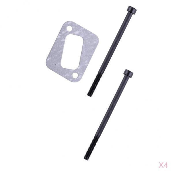 4 Sets Muffler Gasket Bolts for HUSQVARNA 351 350 345 340 353 346XP Chainsaw