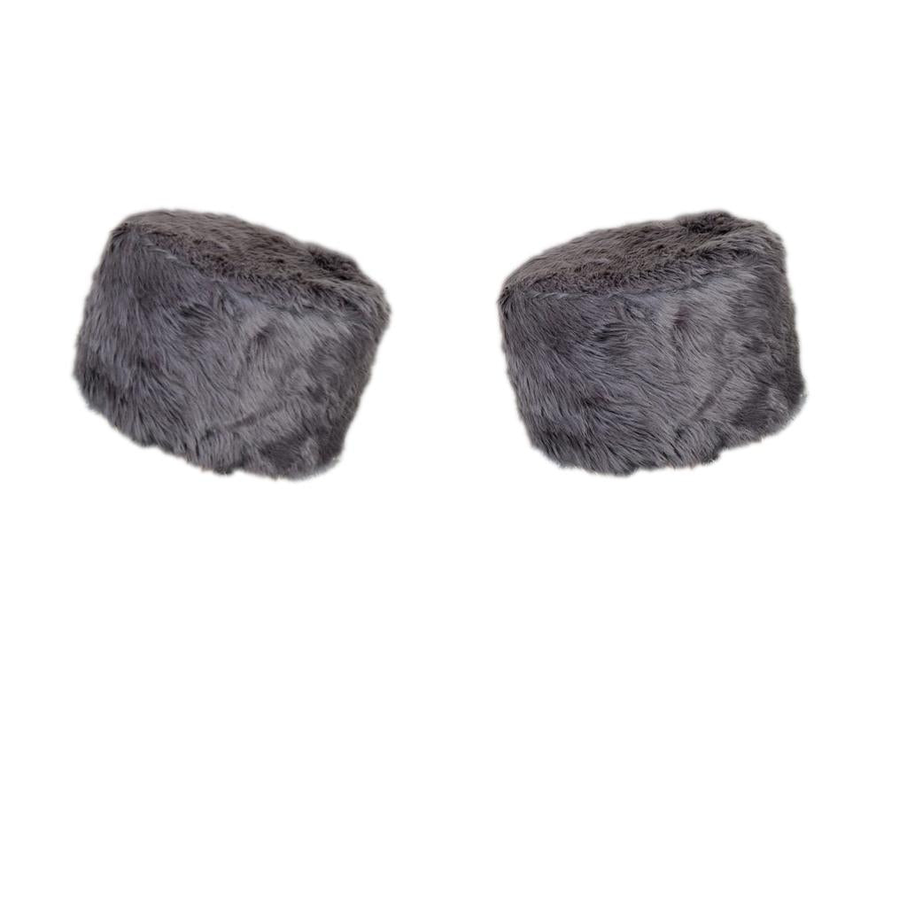 4pcs Soft Stool Covers Fit 28cm Diameter Round Seat Grey