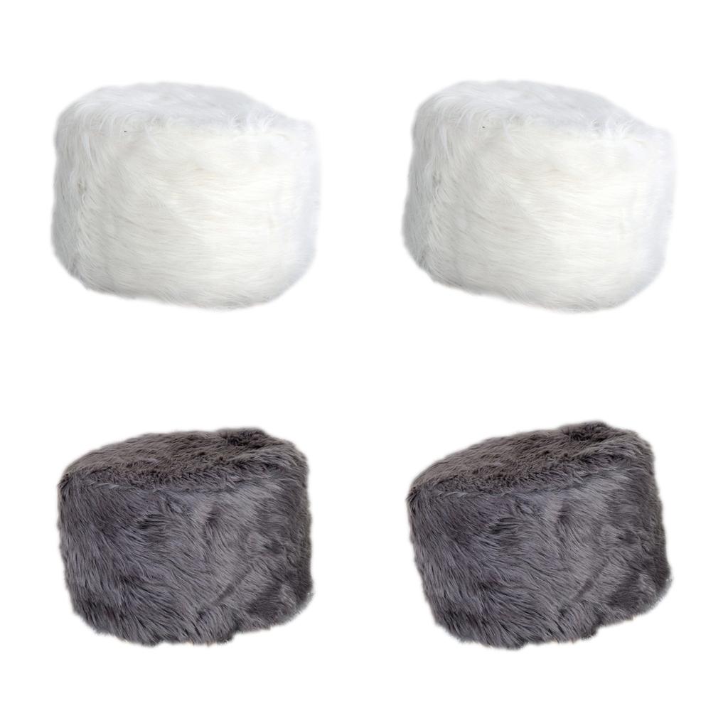 4 pcs Soft Stool Covers Round Chair Slipcover for Living Room Decoration