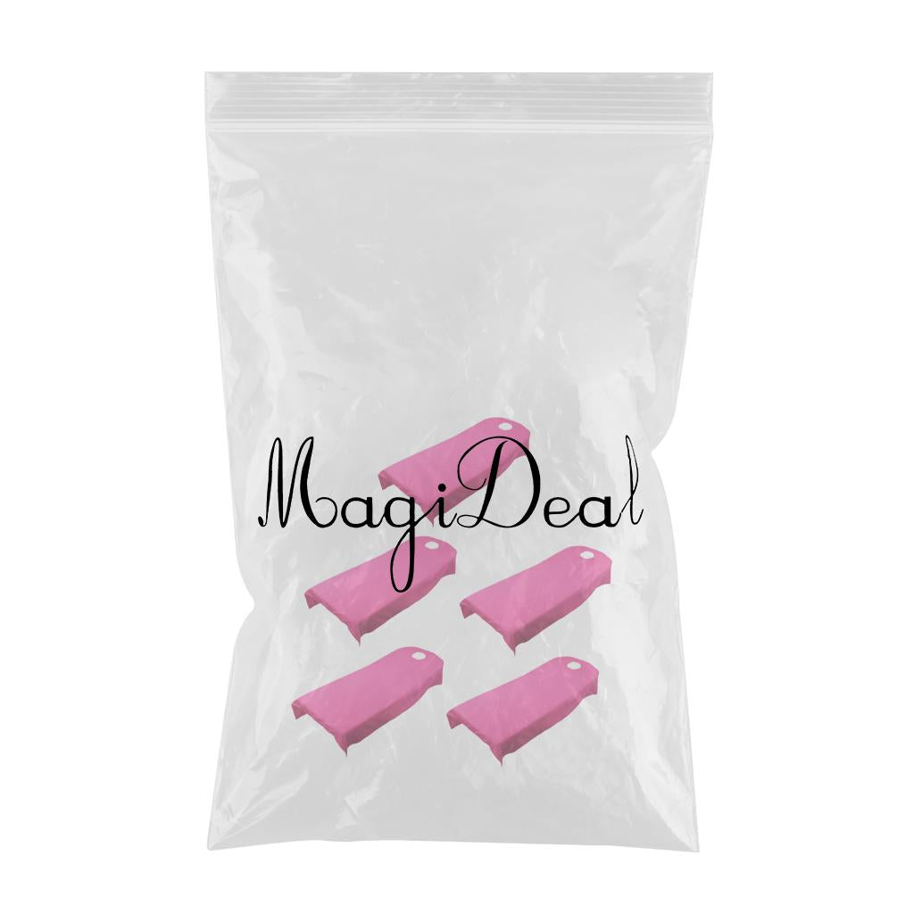 5 Pieces Soft Beauty Massage SPA Bed Cover Sheet With Breath Hole Hot Pink