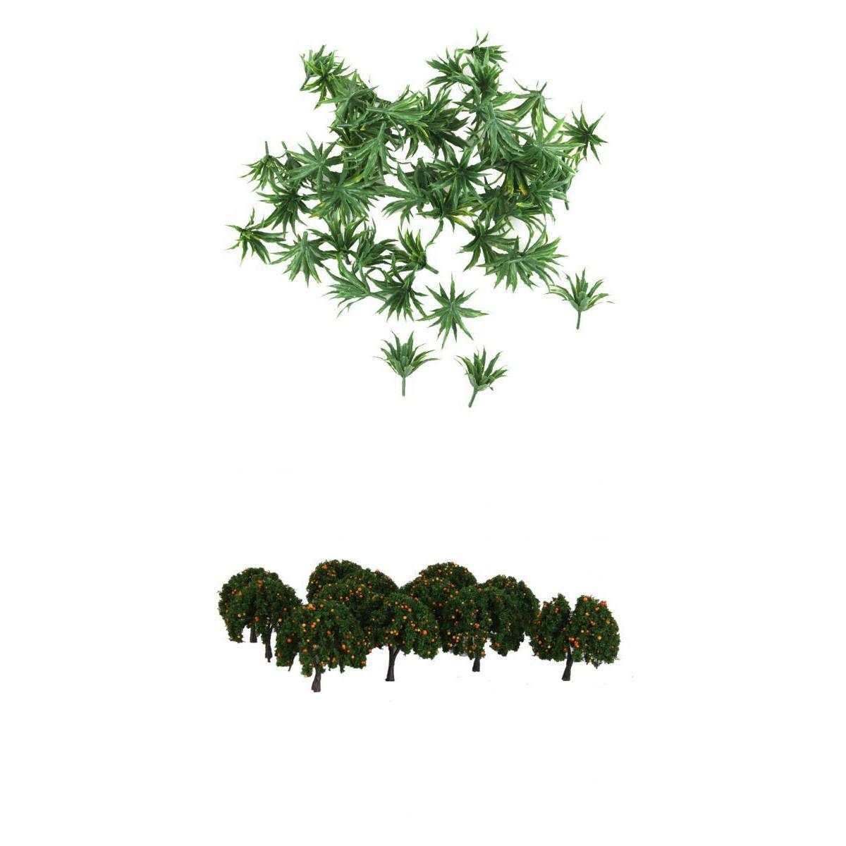 70x Green Tree Grass Model Train Railway Layout Scenery Decoration HO OO DIY