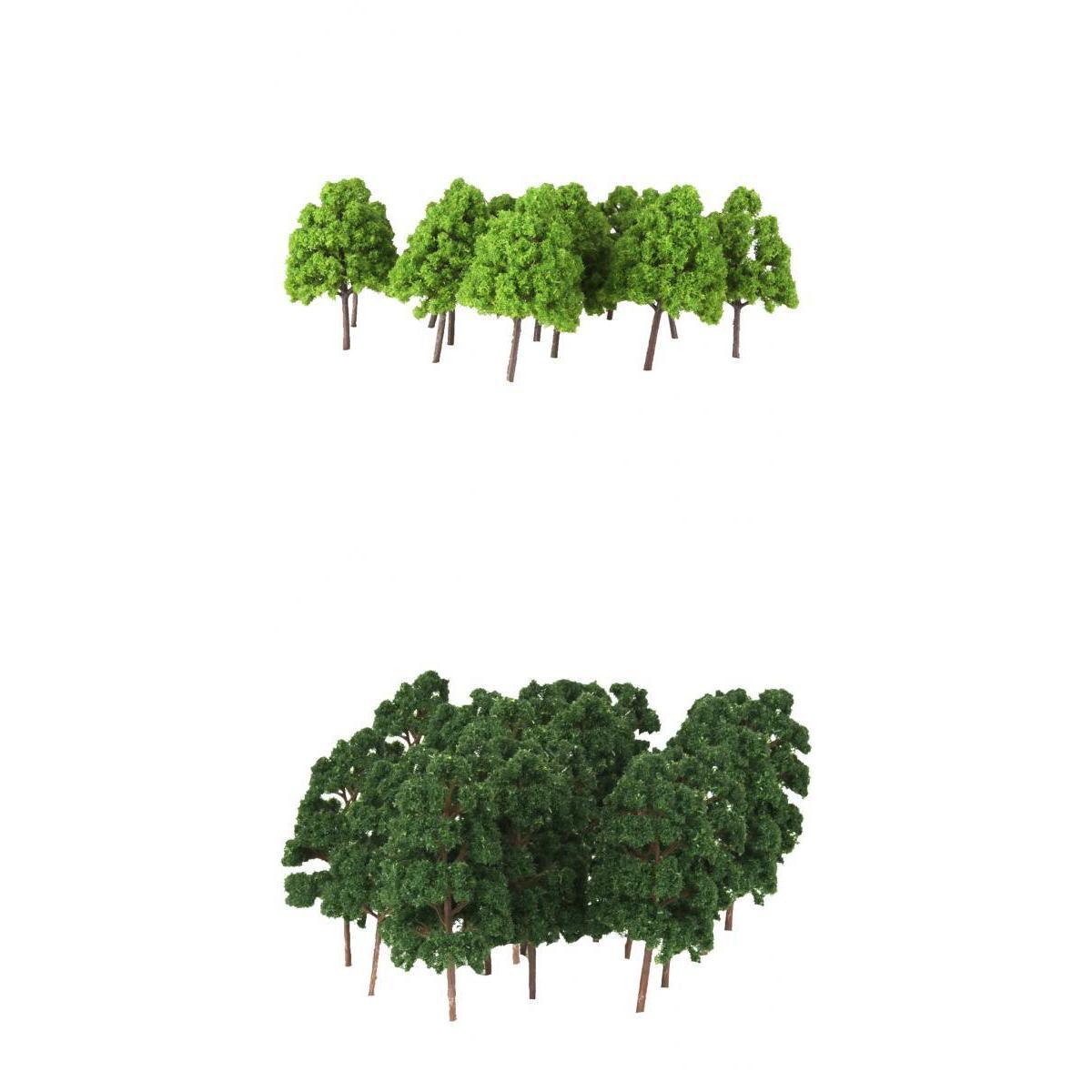 45x Mini Green Trees Model Train Railway Layout Scenery Diorama Architecture