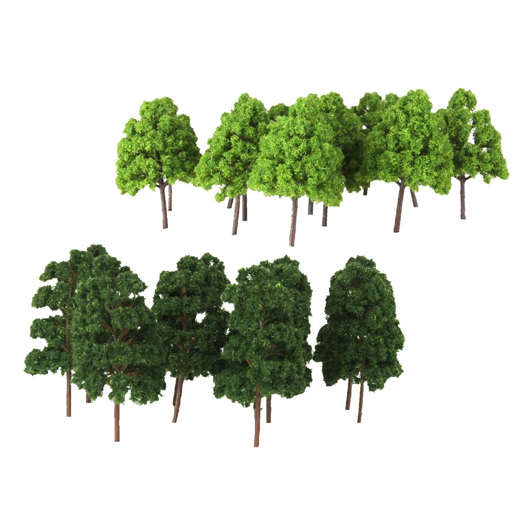45x Mini Green Trees Model Train Railway Layout Scenery Diorama Architecture