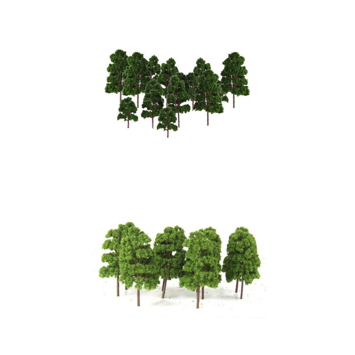 30Piece HO Z Sacle Green Fir Pine Tree Model Train Railway Street Layout DIY