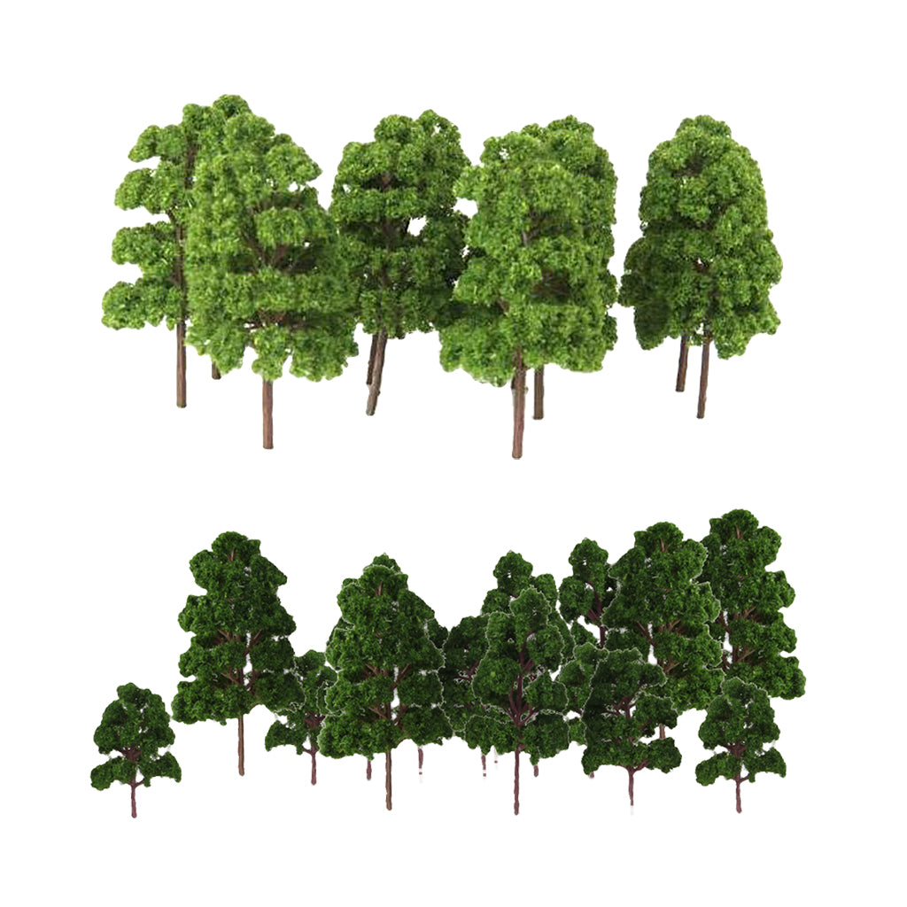 30Piece HO Z Sacle Green Fir Pine Tree Model Train Railway Street Layout DIY