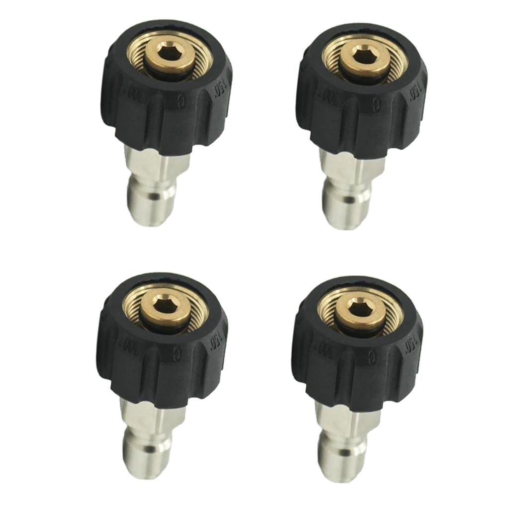 4xBrass Connector Release Socket Cleaning Female M22/14 to 1/4 Male Plug