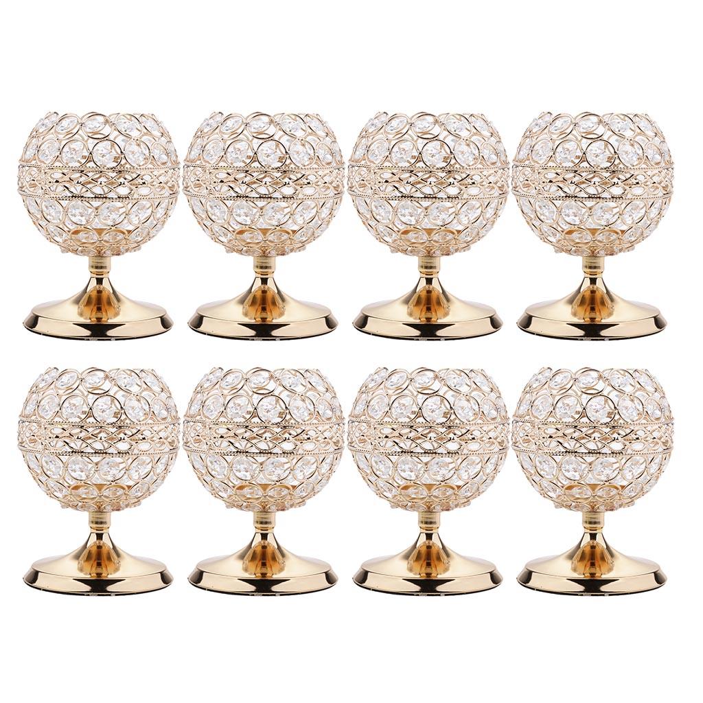 8x Bling Crystal Votive Tealight Candle Holders Wedding Table Centerpieces