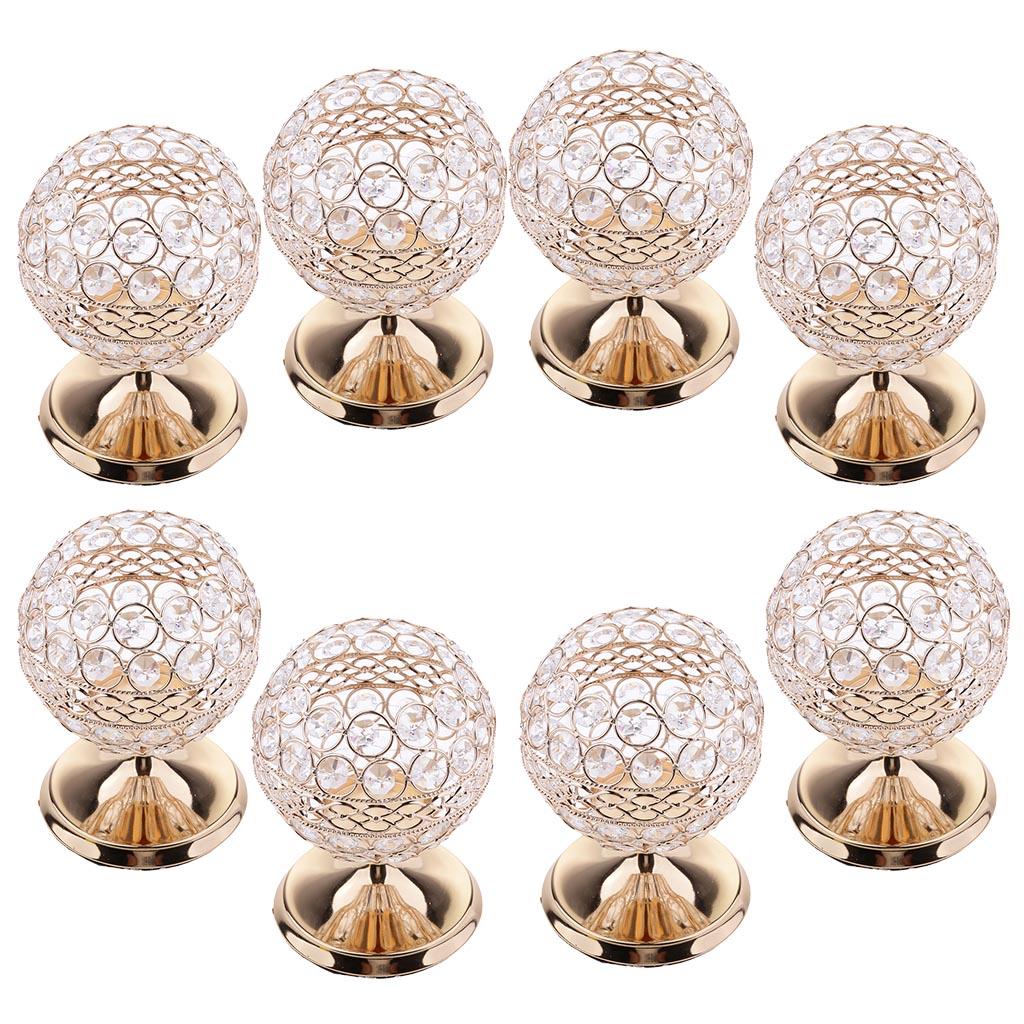 8x Bling Crystal Votive Tealight Candle Holders Wedding Table Centerpieces