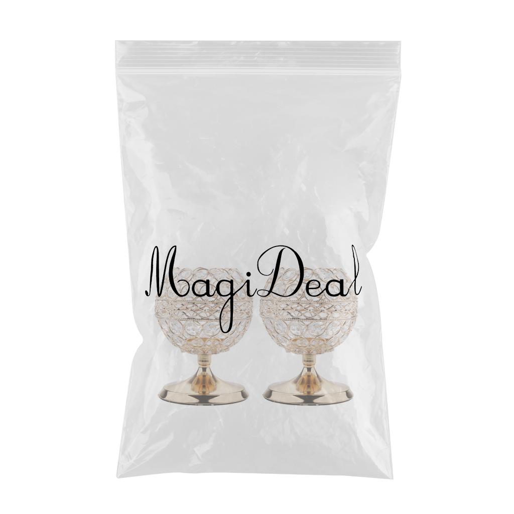 2x Bling Crystal Votive Tealight Candle Holders Wedding Table Centerpieces