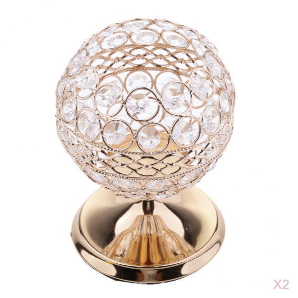 2x Bling Crystal Votive Tealight Candle Holders Wedding Table Centerpieces