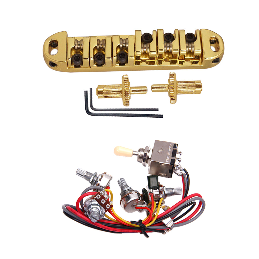 6 String Electric Guitar Bridge with Circuit Wiring for LP EPI Guitar