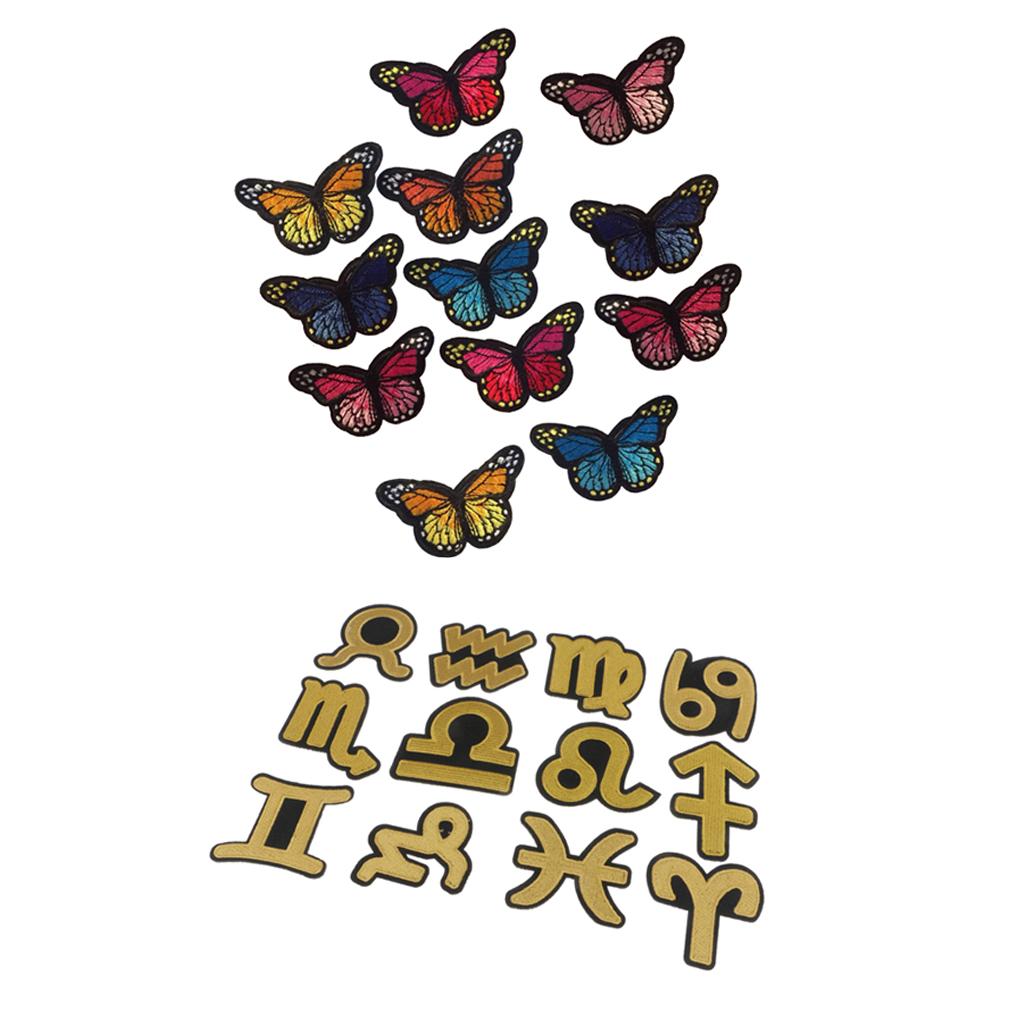 24 Fantastic Cloth Stickers Iron/Sew on Patches Clothing Hat Embellishments