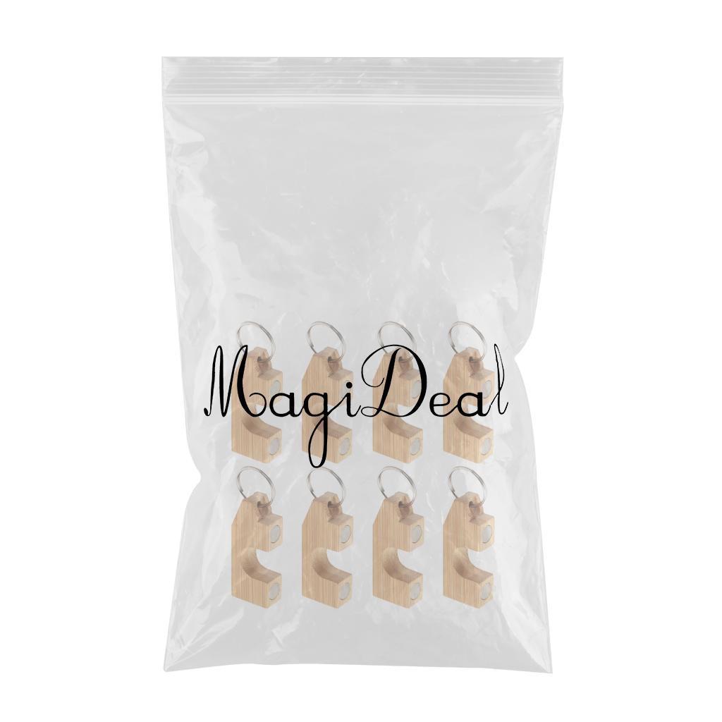 8pcs Wooden Fly Fishing Rod Rack Holder Magnetic Rod Guard Transport System