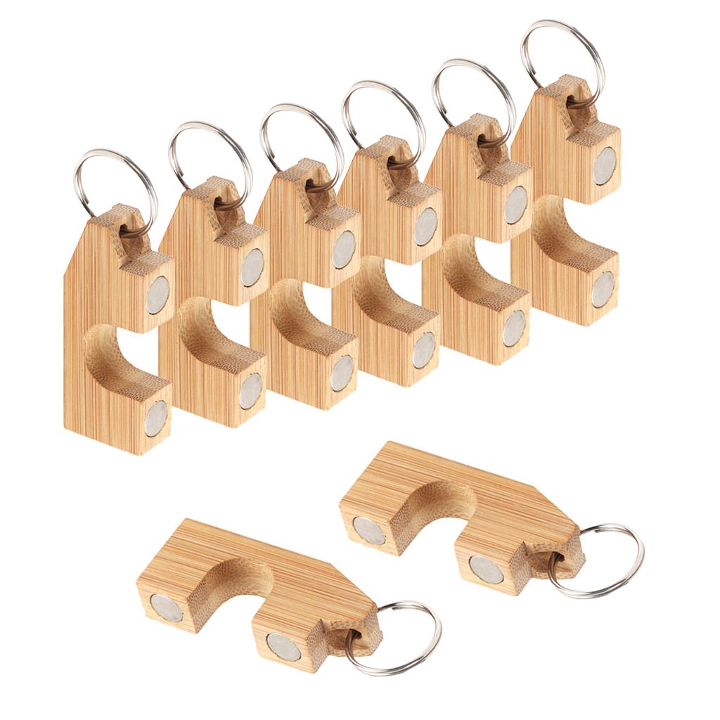 8pcs Wooden Fly Fishing Rod Rack Holder Magnetic Rod Guard Transport System