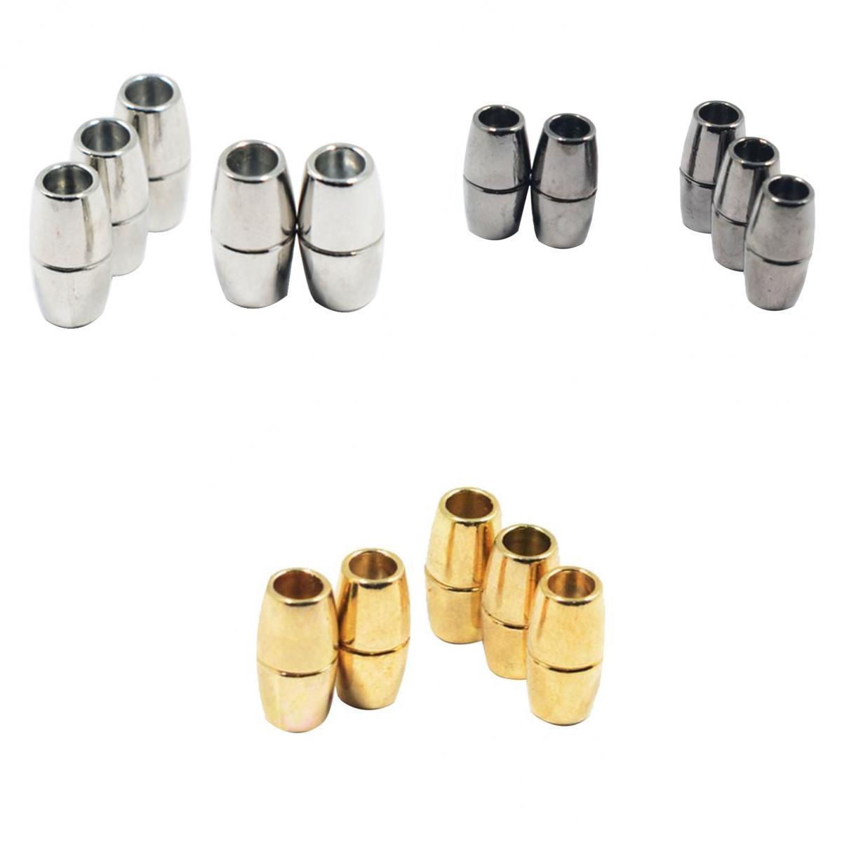 15pcs Round Alloy Magnetic Clasp for DIY Bracelet Necklace Making Multicolor