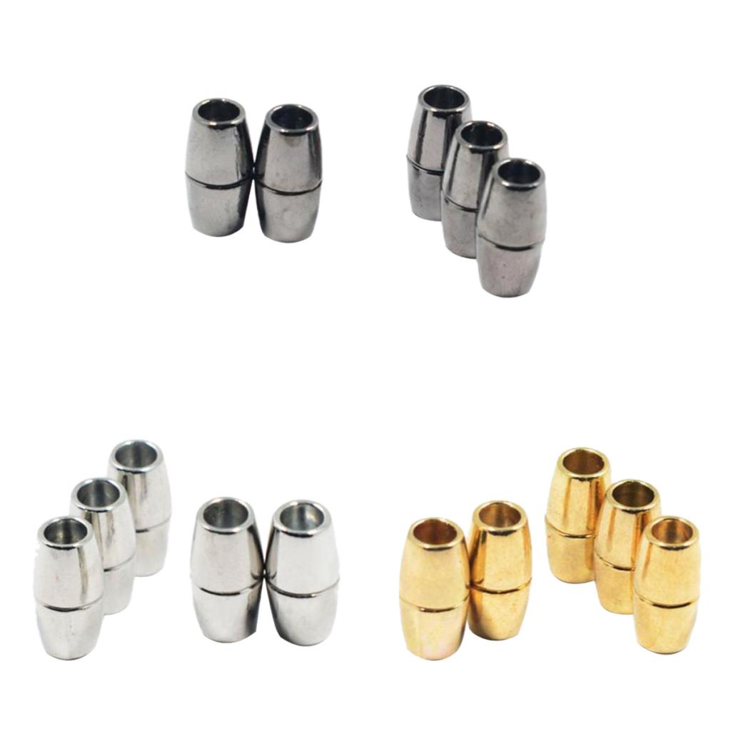 15pcs Round Alloy Magnetic Clasp for DIY Bracelet Necklace Making Multicolor