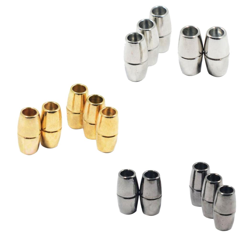 15pcs Round Alloy Magnetic Clasp for DIY Bracelet Necklace Making Multicolor