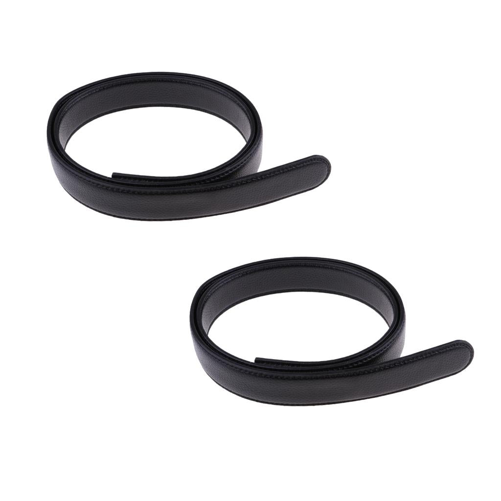 2 Pieces Mens Casual Automatic Waist Strap Belt Waistband without Buckle