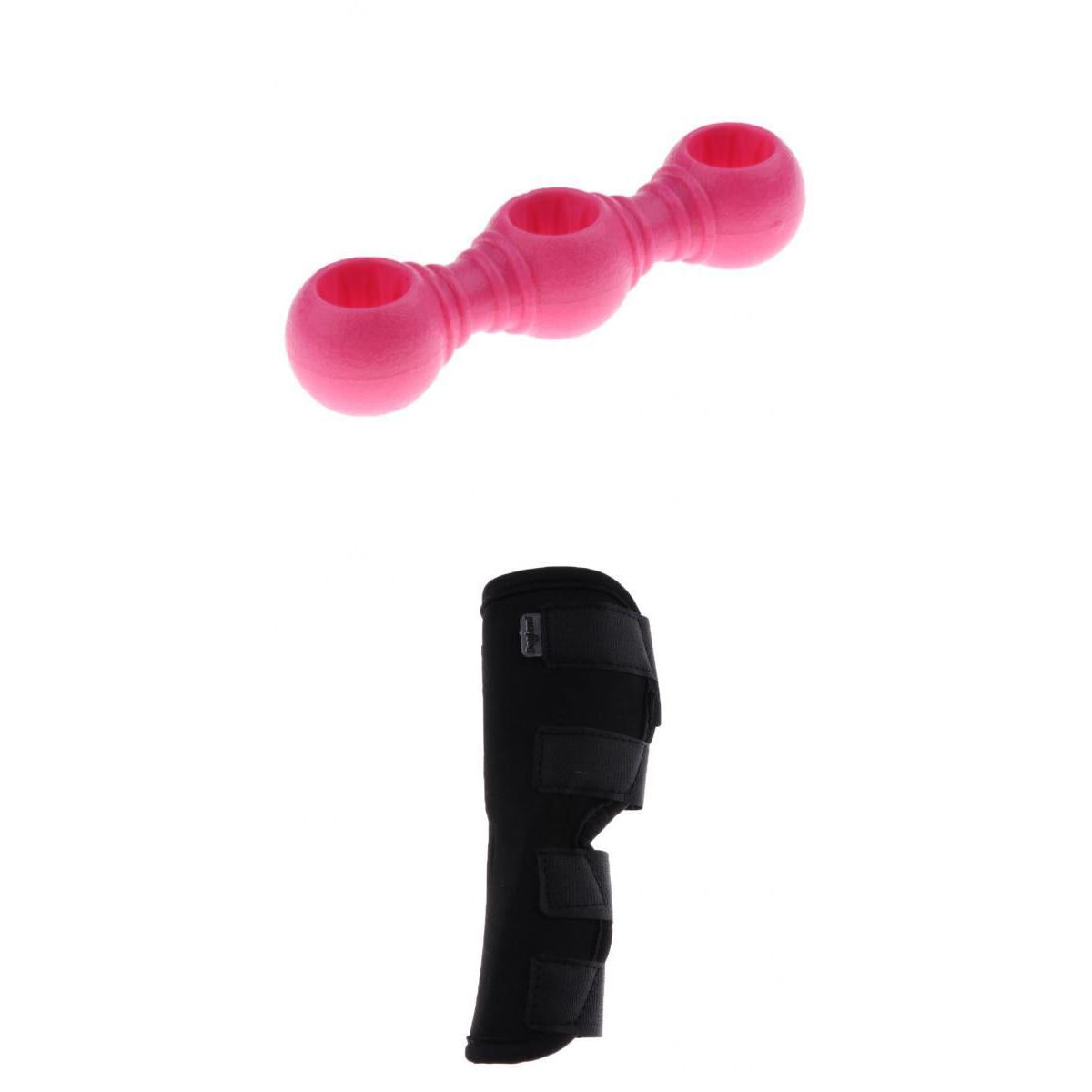 2 Pack Dog Leg Protects Wounds Brace & Dog Rubber Best Chew Treat Fetch Toy