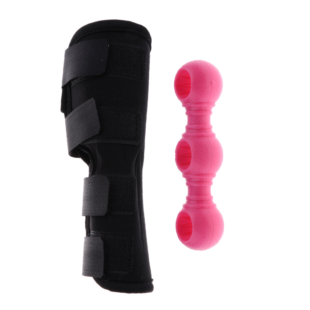 2 Pack Dog Leg Protects Wounds Brace & Dog Rubber Best Chew Treat Fetch Toy