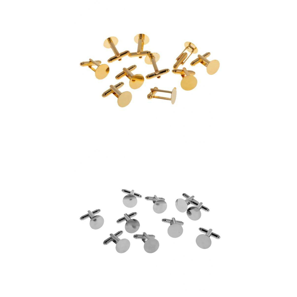 20 Pieces Copper Cufflinks Blanks Base Setting Jewelry Making 16mm