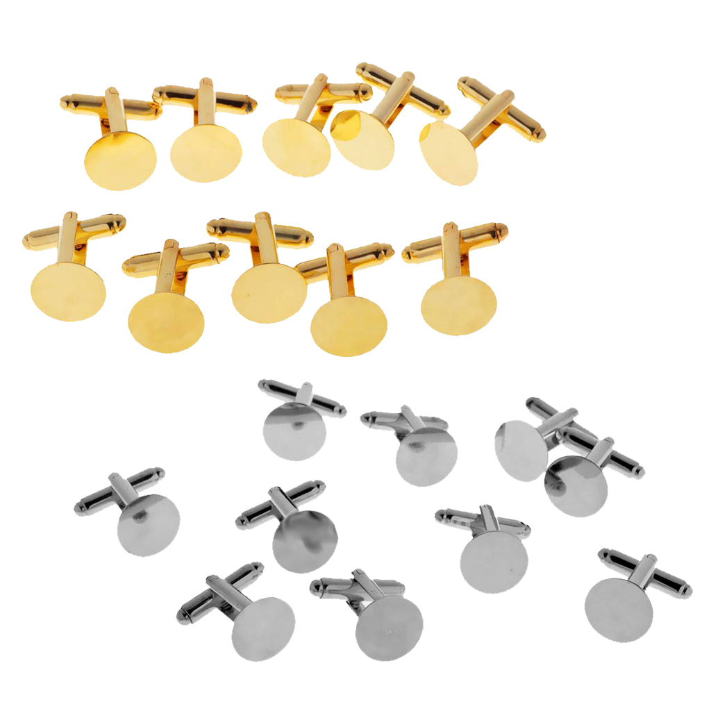 20 Pieces Copper Cufflinks Blanks Base Setting Jewelry Making 16mm