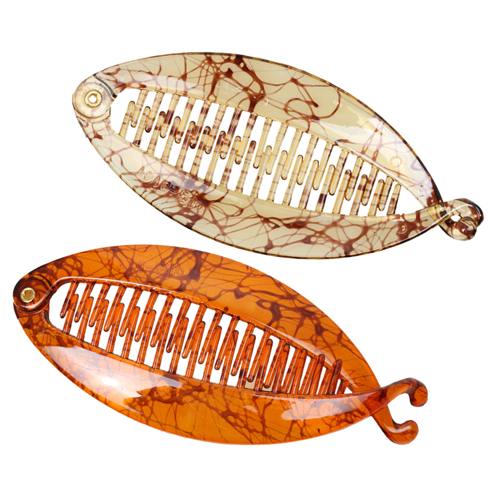 2 Pieces Novelty Resin Fish Tail Hair Banana Clip Lady Girl Hair Accessories
