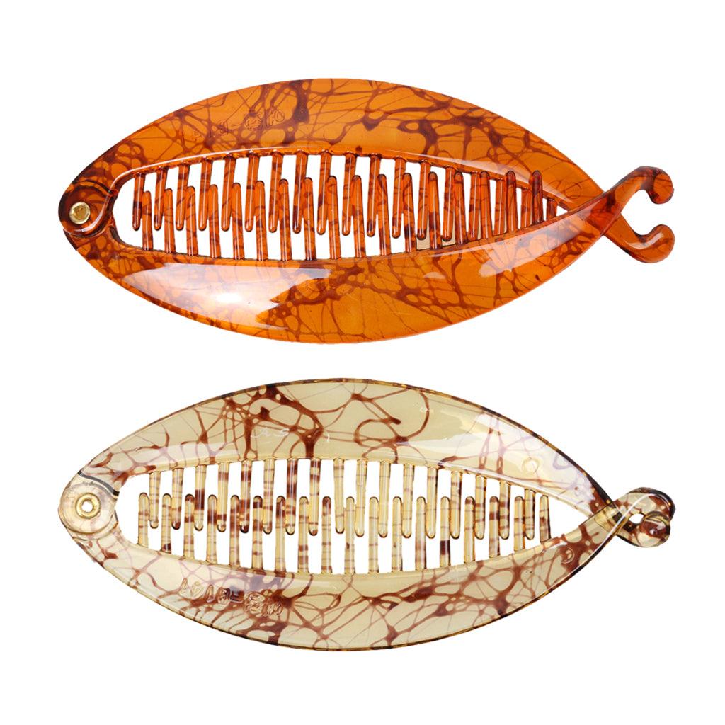 2 Pieces Novelty Resin Fish Tail Hair Banana Clip Lady Girl Hair Accessories
