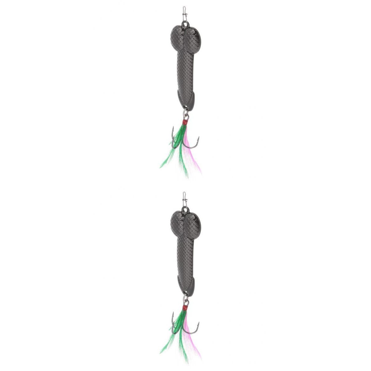 2pcs Spoon Fishing Lure Spinner Bait Metal VIB Hard Sequins Lure Treble Hook