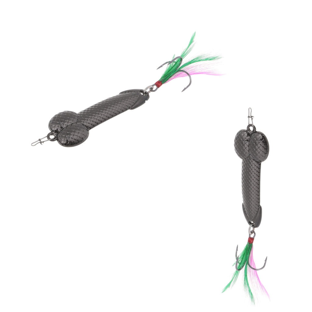 2pcs Spoon Fishing Lure Spinner Bait Metal VIB Hard Sequins Lure Treble Hook