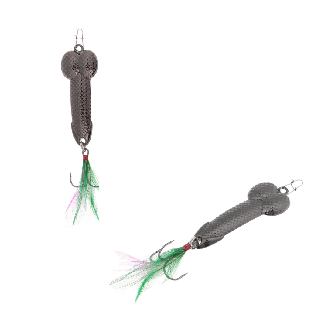 2pcs Spoon Fishing Lure Spinner Bait Metal VIB Hard Sequins Lure Treble Hook