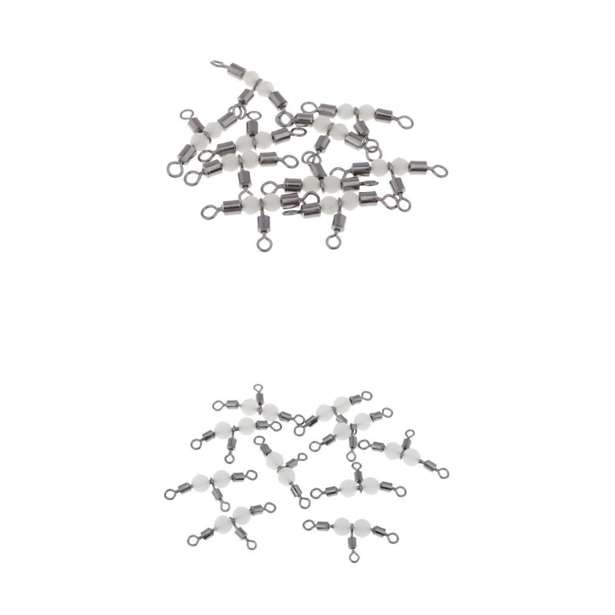 20pcs 3 Way Swivel Luminous Rolling Barrel T shape Swivel Connector 3cm 2cm