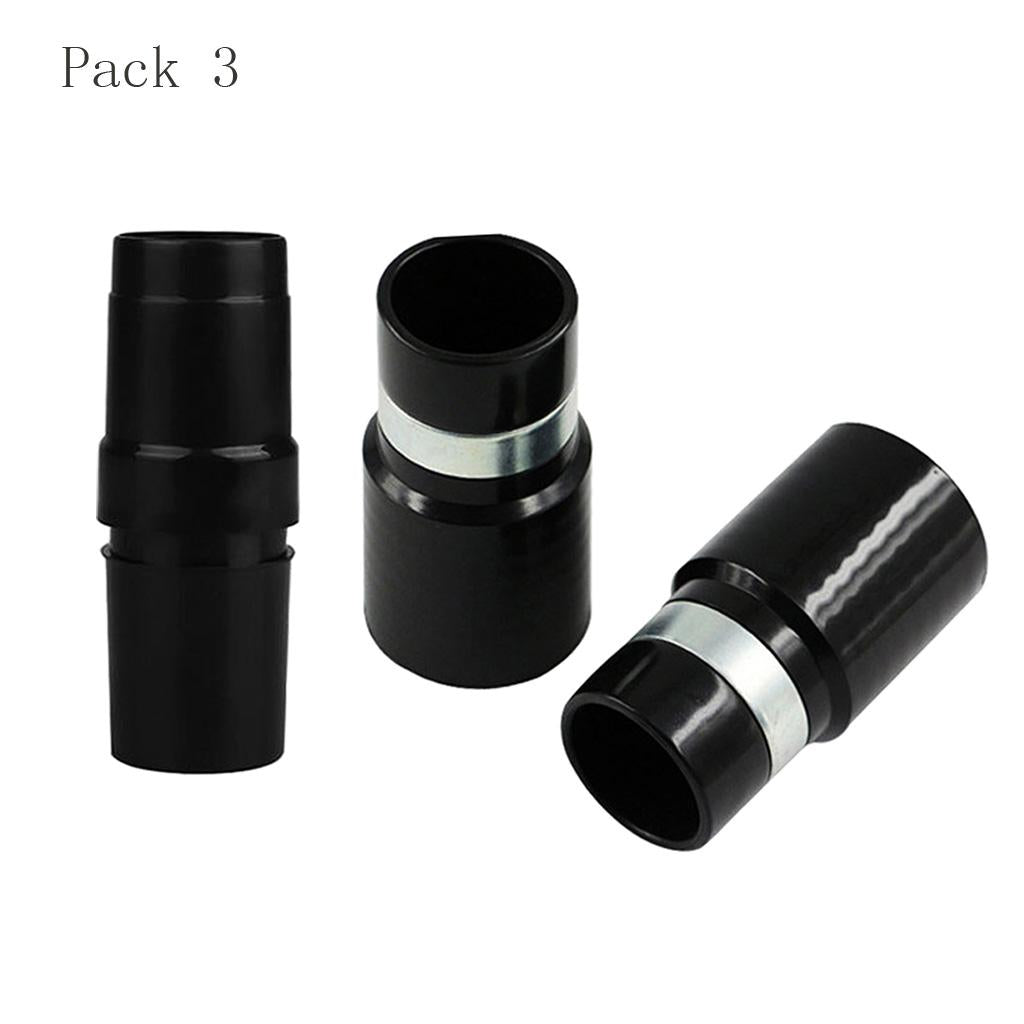 3 x Vacuum Cleaner Brush Nozzle Hose Connector Adapter 32mm Black