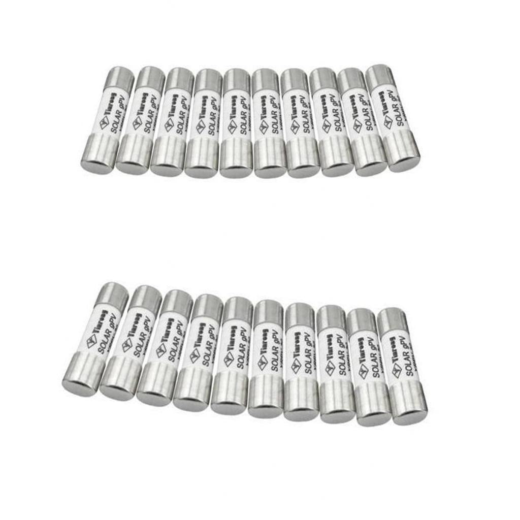 20 Pieces 1000VDC Fusible Safety Solar PV Explosion-proof Fuse 16A + 20A