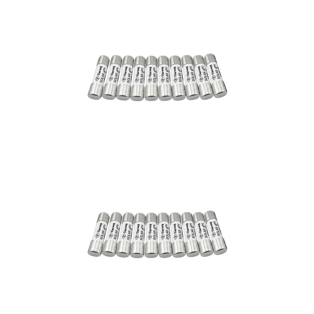 20 Pieces 1000VDC Fusible Safety Solar PV Explosion-proof Fuse 16A + 20A