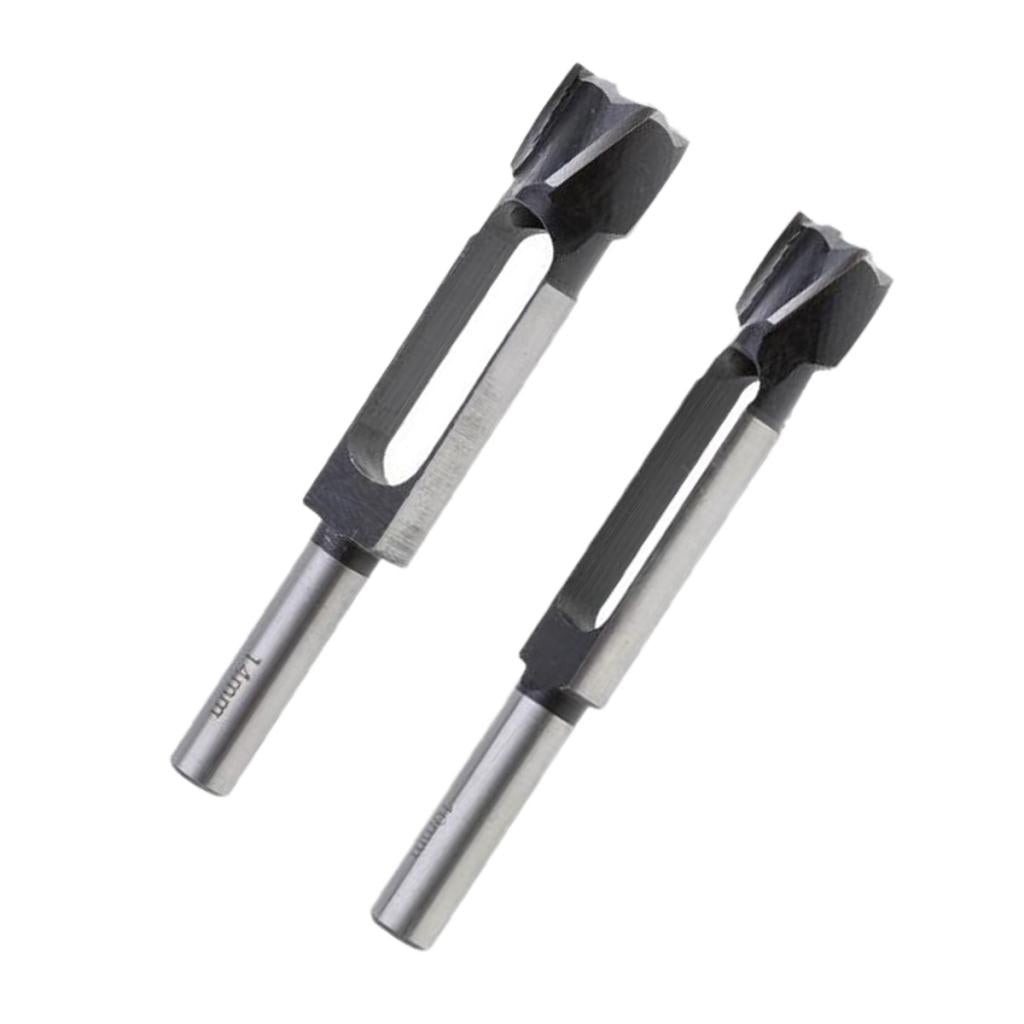 2 Pieces Dowel Tapered Snug Plug Cutters 13MM 1/2 Inch Shank 14mm + 10mm
