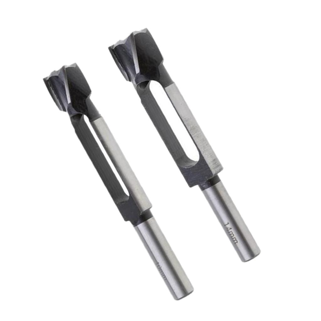 2 Pieces Dowel Tapered Snug Plug Cutters 13MM 1/2 Inch Shank 14mm + 10mm
