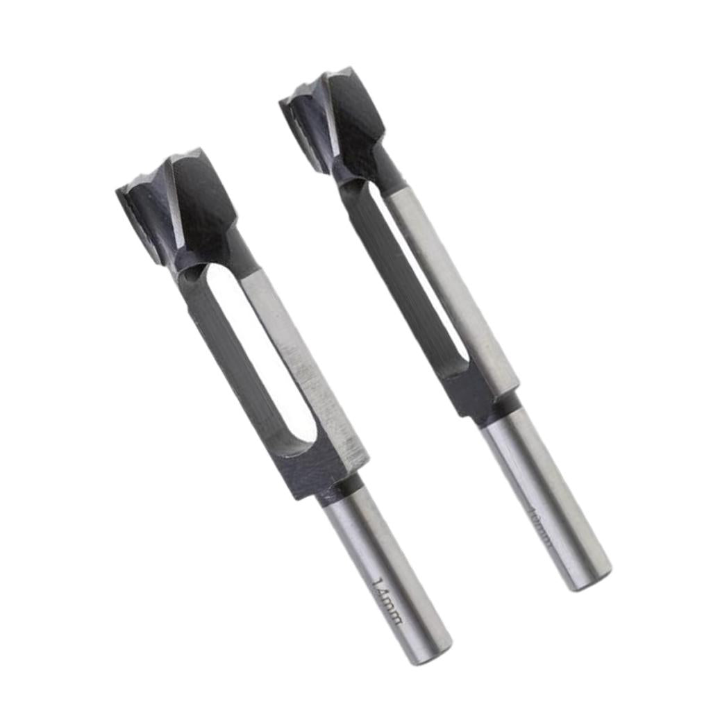 2 Pieces Dowel Tapered Snug Plug Cutters 13MM 1/2 Inch Shank 14mm + 10mm