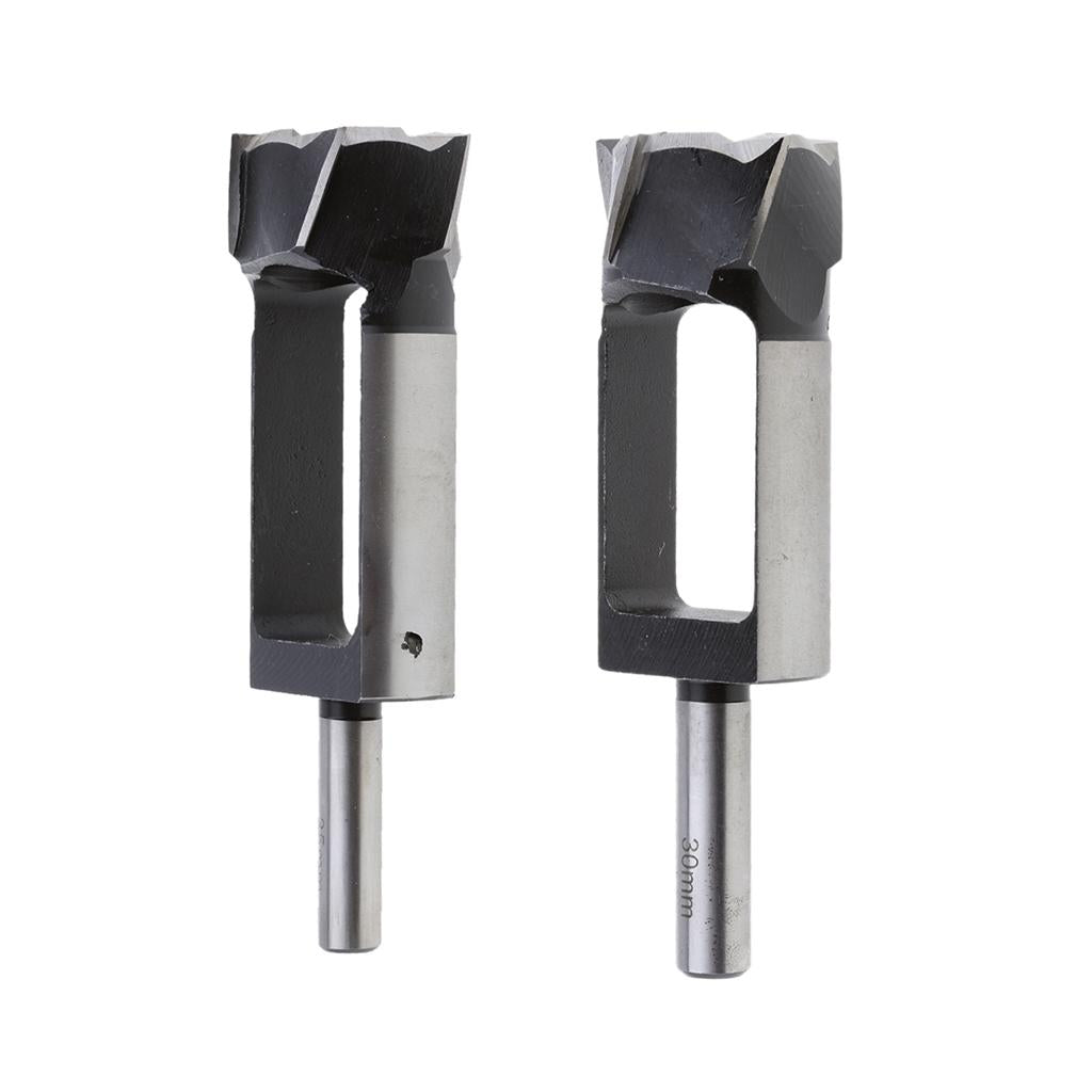 2 Pieces Tapered Snug Plug Cutters 13MM 1/2 Inch Shank 30mm + 35mm
