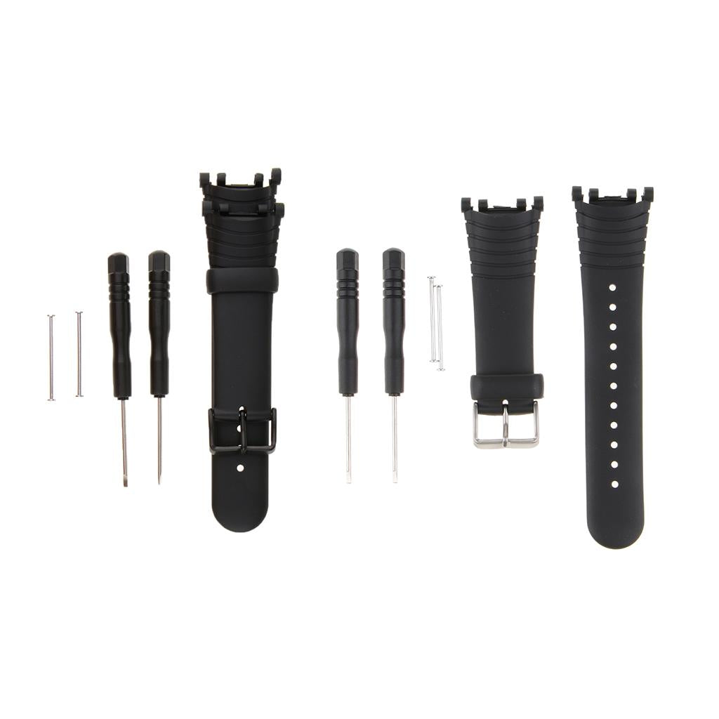 2 Pieces Silicone Rubber Wristwatch Bands for SUUNTO VECTOR Replacement